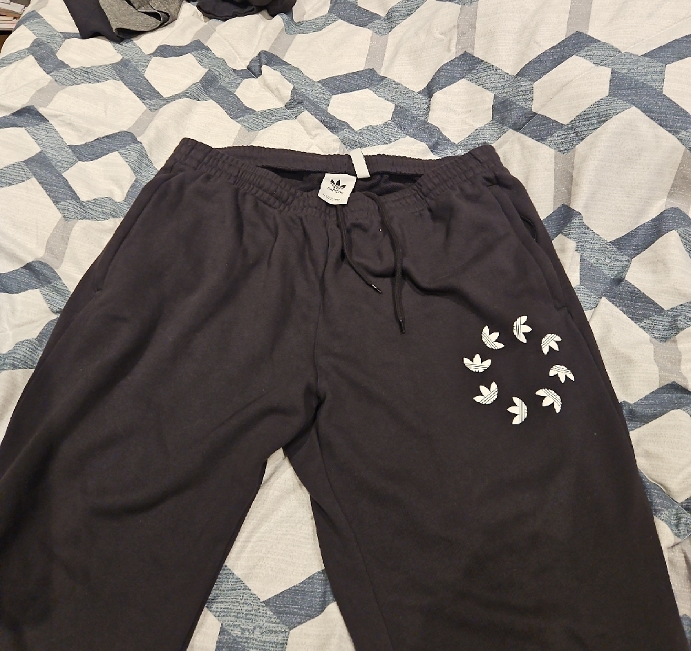 Adidas Mens Black Jogger Pants